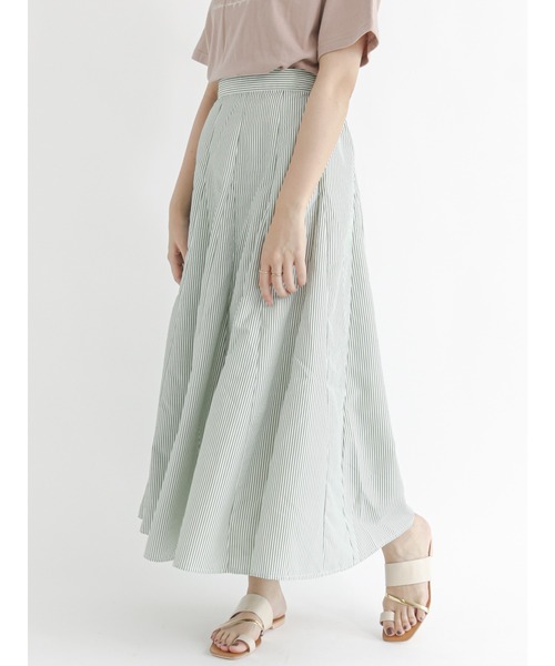 Te chichi TERRASSE（テチチテラス）の「ストライプボリュームスカート（スカート・レディース・ブラック/ブルー/グリーン・ﾌﾘ-）」の6枚目の写真