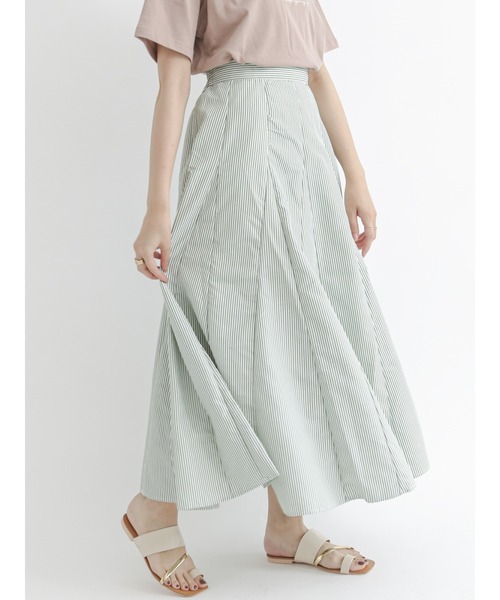 Te chichi TERRASSE（テチチテラス）の「ストライプボリュームスカート（スカート・レディース・ブラック/ブルー/グリーン・ﾌﾘ-）」の7枚目の写真