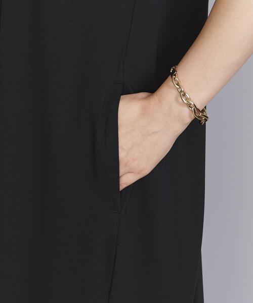 BEAUTY&YOUTH UNITED ARROWS（ビューティーアンドユースユナイテッドアローズ）の「コットンレーヨン フレア ノースリーブ ワンピース ウォッシャブル-（ワンピース・レディース・ブラック/オリーブ/ワインレッド・FREE）」の6枚目の写真