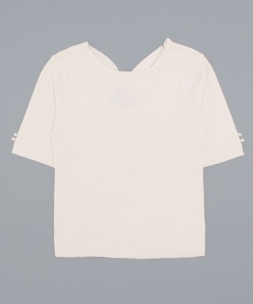 axes femme（アクシーズファム）の「ねじりリボンデザインニット（ニット/セーター・レディース・ブラック/オレンジ/キナリ・FREE）」の5枚目の写真