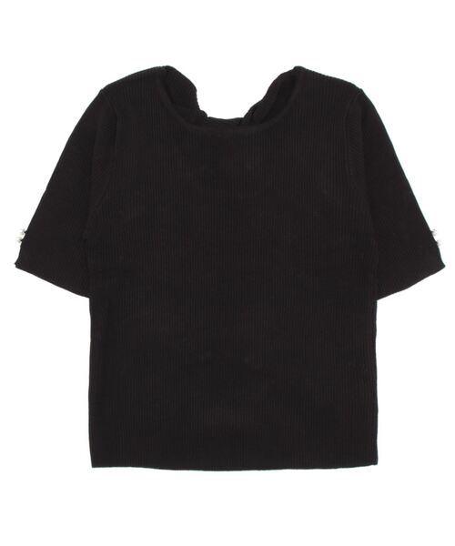 axes femme（アクシーズファム）の「ねじりリボンデザインニット（ニット/セーター・レディース・ブラック/オレンジ/キナリ・FREE）」の6枚目の写真