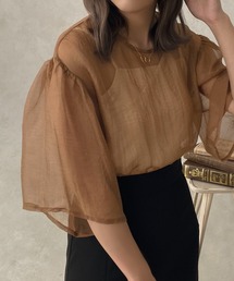 【apres jour clair】フレアスリーブシアートップス【ZOZOTOWN限定アイテム】