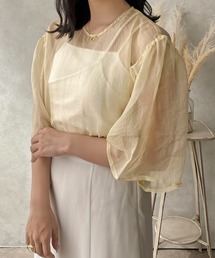【apres jour clair】フレアスリーブシアートップス【ZOZOTOWN限定アイテム】