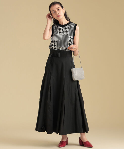 Ray BEAMS（レイビームス）の「Ray BEAMS / BOX タック フレア スカート（スカート・レディース・ブラック/ダークブラウン・0/1）」の11枚目の写真