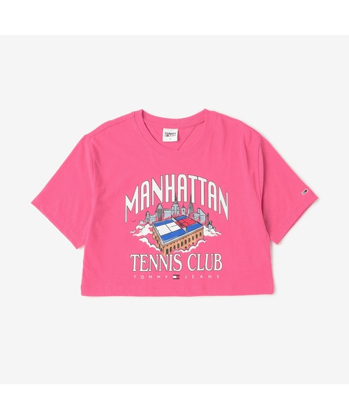 tommy jeans(トミー ジーンズ)の「スーパークロップドテニスクラブTシャツ(Tシャツ/カットソー・レディース・ブラック/ピンク・MEDIUM/SMALL/X-SMALL)」の7枚目の写真