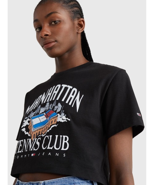 tommy jeans(トミー ジーンズ)の「スーパークロップドテニスクラブTシャツ(Tシャツ/カットソー・レディース・ブラック/ピンク・MEDIUM/SMALL/X-SMALL)」の13枚目の写真