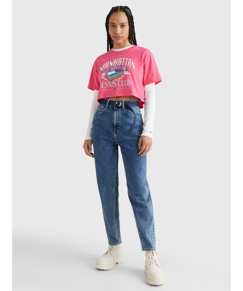 tommy jeans(トミー ジーンズ)の「スーパークロップドテニスクラブTシャツ(Tシャツ/カットソー・レディース・ブラック/ピンク・MEDIUM/SMALL/X-SMALL)」の8枚目の写真