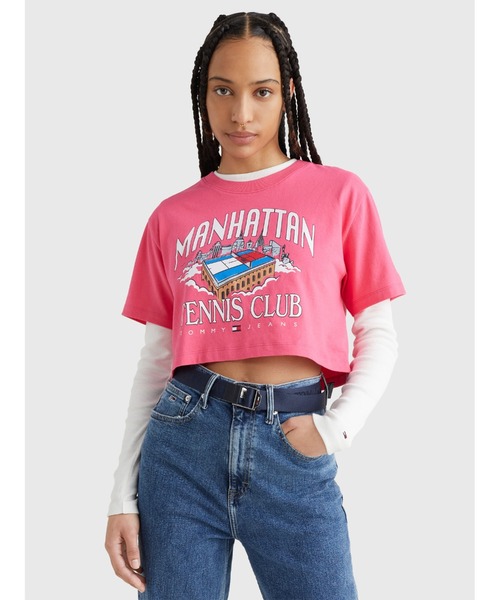 tommy jeans(トミー ジーンズ)の「スーパークロップドテニスクラブTシャツ(Tシャツ/カットソー・レディース・ブラック/ピンク・MEDIUM/SMALL/X-SMALL)」の17枚目の写真