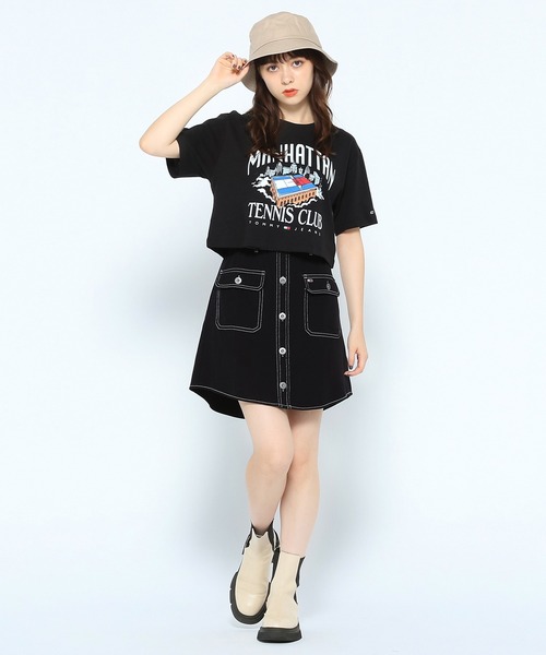 tommy jeans(トミー ジーンズ)の「スーパークロップドテニスクラブTシャツ(Tシャツ/カットソー・レディース・ブラック/ピンク・MEDIUM/SMALL/X-SMALL)」の19枚目の写真