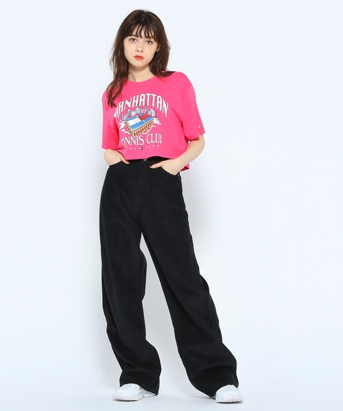 tommy jeans(トミー ジーンズ)の「スーパークロップドテニスクラブTシャツ(Tシャツ/カットソー・レディース・ブラック/ピンク・MEDIUM/SMALL/X-SMALL)」の20枚目の写真