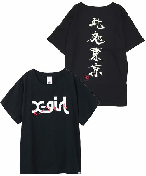 X-girl（エックスガール）の「【HIDDEN CHAMPION掲載】MAMI FOR XGIRL S/S BIG TEE（Tシャツ/カットソー・レディース・ホワイト/ブラック・ONE SIZE）」の2枚目の写真