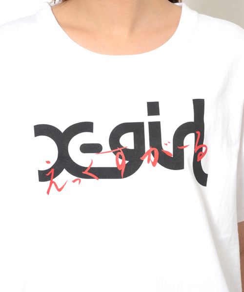 X-girl（エックスガール）の「【HIDDEN CHAMPION掲載】MAMI FOR XGIRL S/S BIG TEE（Tシャツ/カットソー・レディース・ホワイト/ブラック・ONE SIZE）」の6枚目の写真