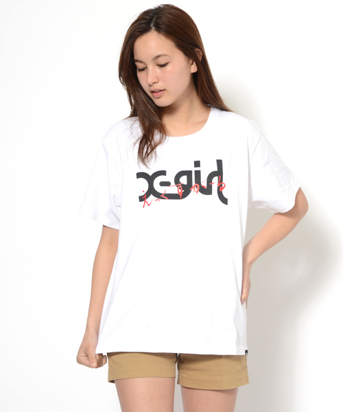 X-girl（エックスガール）の「【HIDDEN CHAMPION掲載】MAMI FOR XGIRL S/S BIG TEE（Tシャツ/カットソー・レディース・ホワイト/ブラック・ONE SIZE）」の7枚目の写真