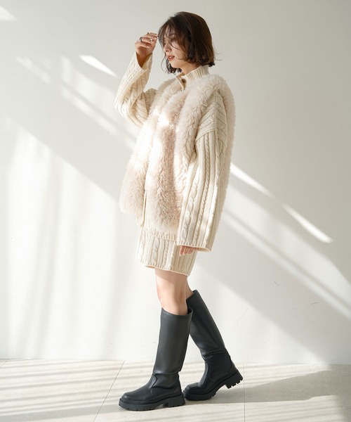 rectangle（レクタングル）の「ボリュームエコファーベスト（ベスト・レディース・アイボリー/ピンク/ブラック・FREE）」の20枚目の写真