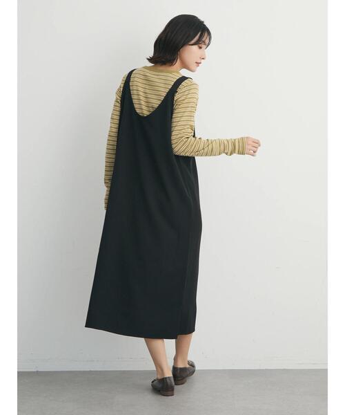 Green Parks(グリーンパークス)の「サス付きジャンスカ(ジャンパースカート・レディース・ブラック/ベージュ・FREE)」の10枚目の写真