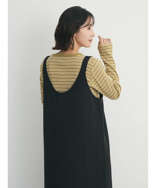 Green Parks(グリーンパークス)の「サス付きジャンスカ(ジャンパースカート・レディース・ブラック/ベージュ・FREE)」の6枚目の写真