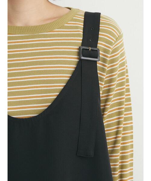 Green Parks(グリーンパークス)の「サス付きジャンスカ(ジャンパースカート・レディース・ブラック/ベージュ・FREE)」の9枚目の写真