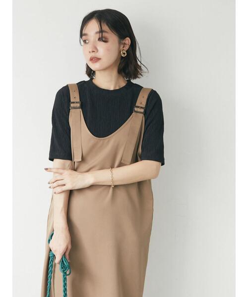 Green Parks(グリーンパークス)の「サス付きジャンスカ(ジャンパースカート・レディース・ブラック/ベージュ・FREE)」の17枚目の写真