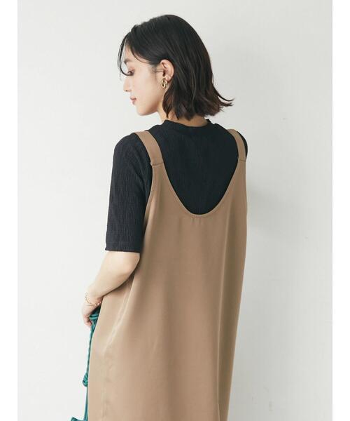 Green Parks(グリーンパークス)の「サス付きジャンスカ(ジャンパースカート・レディース・ブラック/ベージュ・FREE)」の19枚目の写真