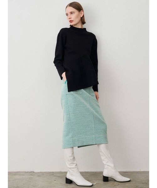 ELENDEEK（エレンディーク）の「フォーミーフレアニット（ニット/セーター・レディース・ブラック/ライトベージュ/ライム・FREE）」の8枚目の写真