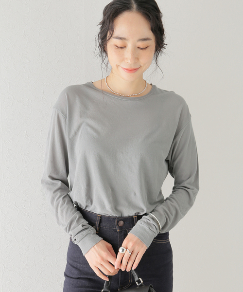 plage（プラージュ）の「シアーロンT（Tシャツ/カットソー・レディース・ホワイト/グレー・FREE）」の2枚目の写真