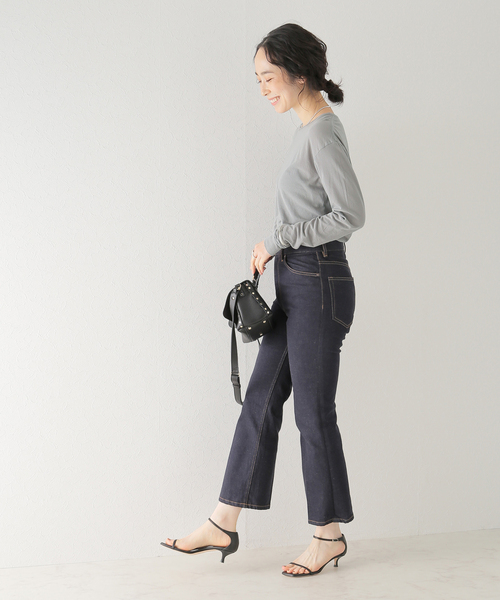 plage（プラージュ）の「シアーロンT（Tシャツ/カットソー・レディース・ホワイト/グレー・FREE）」の4枚目の写真