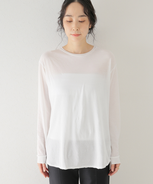 plage（プラージュ）の「シアーロンT（Tシャツ/カットソー・レディース・ホワイト/グレー・FREE）」の19枚目の写真