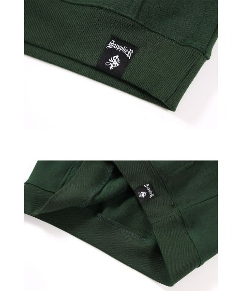 SUPPLIER(サプライヤー)の「A'GEM/9 × .kom『SUPPLIER/サプライヤー』PYTHON IRON LOGO HOODIE/パイソン アイアンロゴ プルオーバーパーカー(パーカー・メンズ・グリーン/ブラック・L/XL)」の11枚目の写真