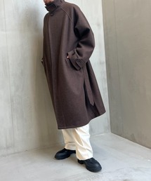 y/m by れぽすけ | ロングベルテッド2wayスタンドカラーコート(その他アウター)