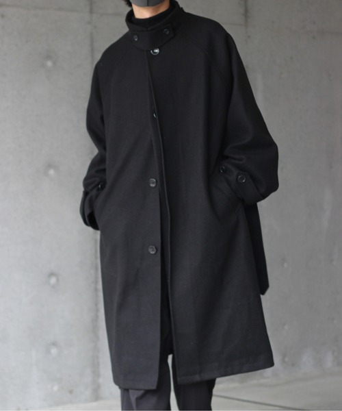 y/m by れぽすけ（イムバイレポスケ）の「ロングベルテッド2wayスタンドカラーコート（その他アウター・メンズ・ブラック/ブラウン・MEDIUM/LARGE）」の5枚目の写真