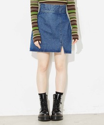 X-girl | DENIM SIDE SLIT MINI SKIRT(デニムスカート)