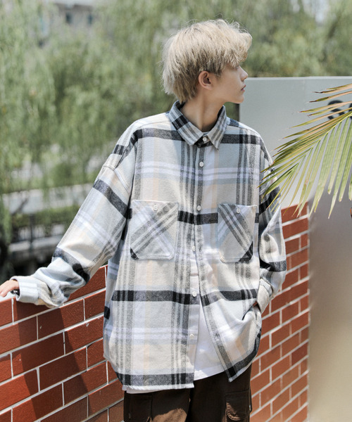 neos(ネオス)の「【neos -addictive design-】ルーズシルエット レトロ チェック オーバー ツイル シャツ(シャツ/ブラウス・メンズ・ネイビー/レッド/ブラウン/ベージュ・MEDIUM/LARGE/X-LARGE)」の15枚目の写真
