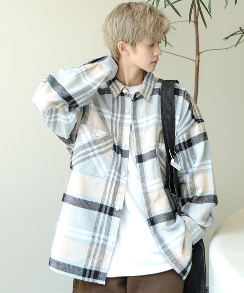 neos(ネオス)の「【neos -addictive design-】ルーズシルエット レトロ チェック オーバー ツイル シャツ(シャツ/ブラウス・メンズ・ネイビー/レッド/ブラウン/ベージュ・MEDIUM/LARGE/X-LARGE)」の17枚目の写真