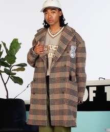 [希少美品]サノバチーズ　オーバーコート　　フレディ・カラスコ　チェック　ベルト 68715958_b_04_215.jpg