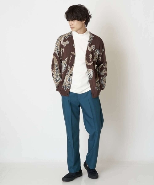 a.v.v（アーヴェヴェ）の「ペイズリー柄ワイドシルエットカーディガン（カーディガン/ボレロ・メンズ・ブラック/ライトブラウン・46/48）」の7枚目の写真