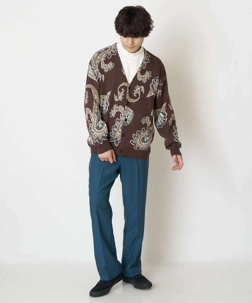 a.v.v（アーヴェヴェ）の「ペイズリー柄ワイドシルエットカーディガン（カーディガン/ボレロ・メンズ・ブラック/ライトブラウン・46/48）」の8枚目の写真