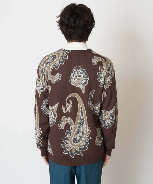 a.v.v（アーヴェヴェ）の「ペイズリー柄ワイドシルエットカーディガン（カーディガン/ボレロ・メンズ・ブラック/ライトブラウン・46/48）」の16枚目の写真