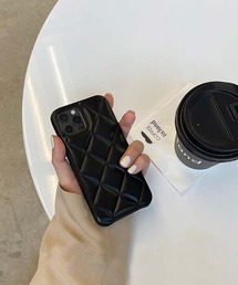 She's | レザー キルティング iPhoneケース オシャレ エレガント 可愛い かわいい モード スマホケース(スマホケース/カバー)