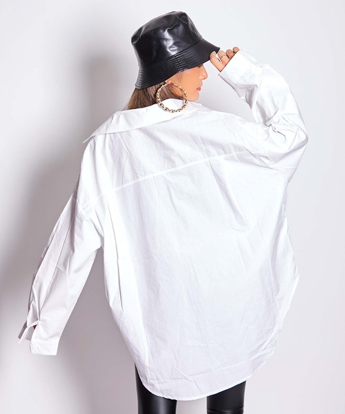 babyShoop（ベイビーシュープ）の「NEW YORKロゴシャツ（シャツ/ブラウス・レディース・ホワイト/ブラック・FREE）」の4枚目の写真