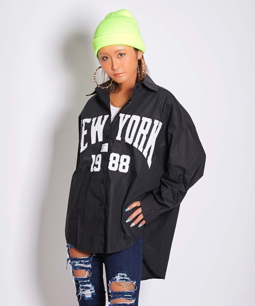 babyShoop（ベイビーシュープ）の「NEW YORKロゴシャツ（シャツ/ブラウス・レディース・ホワイト/ブラック・FREE）」の12枚目の写真