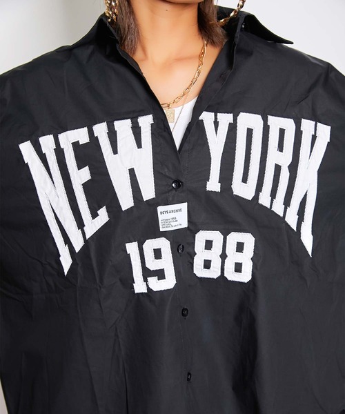 babyShoop（ベイビーシュープ）の「NEW YORKロゴシャツ（シャツ/ブラウス・レディース・ホワイト/ブラック・FREE）」の14枚目の写真