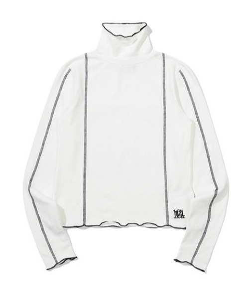 TARGETTO(ターゲット)の「A'GEM/9 × .kom『TARGETTO/ターゲット』LINING WARMER TURTLENECK/ウォーマータートルネック(Tシャツ/カットソー・レディース・ブラック/ホワイト・FREE)」の9枚目の写真