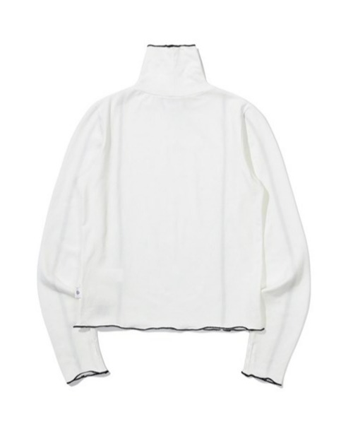 TARGETTO(ターゲット)の「A'GEM/9 × .kom『TARGETTO/ターゲット』LINING WARMER TURTLENECK/ウォーマータートルネック(Tシャツ/カットソー・レディース・ブラック/ホワイト・FREE)」の6枚目の写真