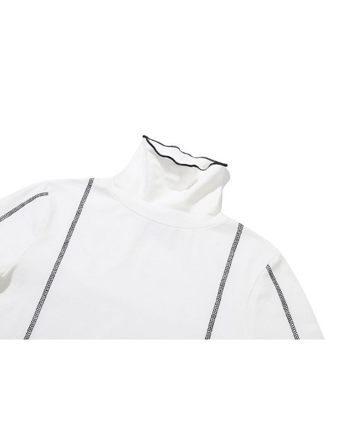 TARGETTO(ターゲット)の「A'GEM/9 × .kom『TARGETTO/ターゲット』LINING WARMER TURTLENECK/ウォーマータートルネック(Tシャツ/カットソー・レディース・ブラック/ホワイト・FREE)」の16枚目の写真