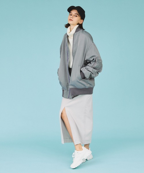 casane（カサネ）の「ロングIラインスカート（スカート・レディース・ベージュ/ブルー/ブラック・1/2）」の14枚目の写真