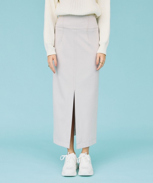 casane（カサネ）の「ロングIラインスカート（スカート・レディース・ベージュ/ブルー/ブラック・1/2）」の17枚目の写真