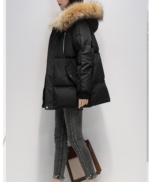 Ritzy（リッツィー）の「ファー付きエコダウンジャケット（ダウンジャケット/コート・レディース・ブラック/グリーン/アイボリー・M/L）」の11枚目の写真