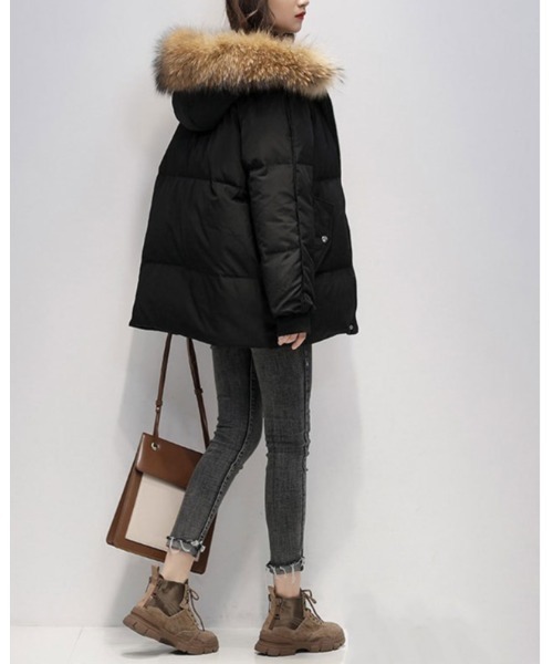 Ritzy（リッツィー）の「ファー付きエコダウンジャケット（ダウンジャケット/コート・レディース・ブラック/グリーン/アイボリー・M/L）」の21枚目の写真