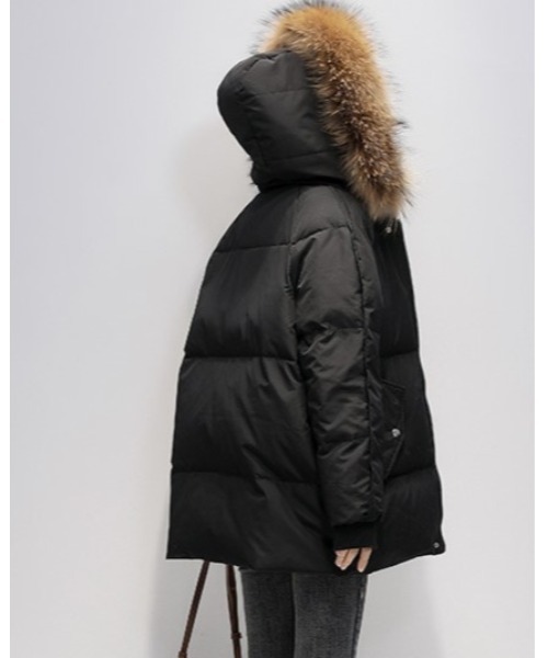 Ritzy（リッツィー）の「ファー付きエコダウンジャケット（ダウンジャケット/コート・レディース・ブラック/グリーン/アイボリー・M/L）」の14枚目の写真