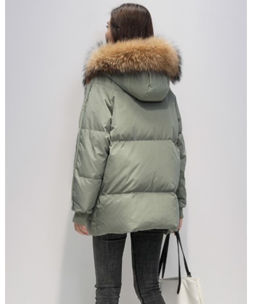Ritzy（リッツィー）の「ファー付きエコダウンジャケット（ダウンジャケット/コート・レディース・ブラック/グリーン/アイボリー・M/L）」の22枚目の写真